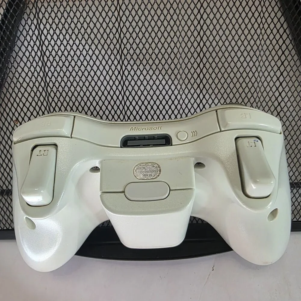 Microsoft Xbox 360 Wireless Controller White Gray WC01 Cleaned & Tested